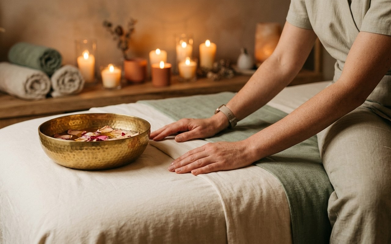 Tibetan singing sound bowl for sound healing and relaxation